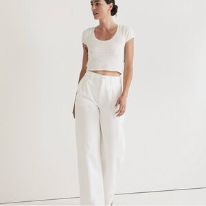 Madewell Pointelle Textured Crop Top